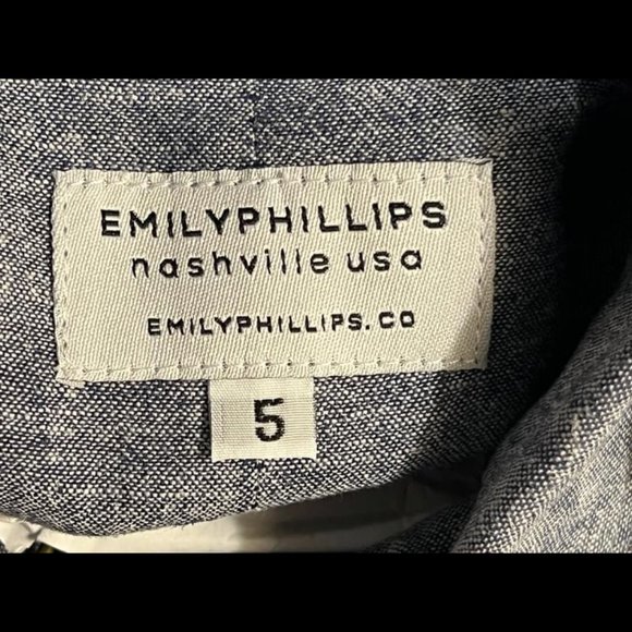 Emily Phillips Girlfriend Dress in Blue Chambray 5 - Picture 3 of 8